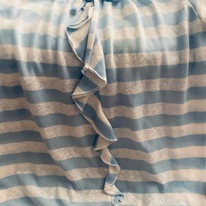Light blue & white striped shirt Medium